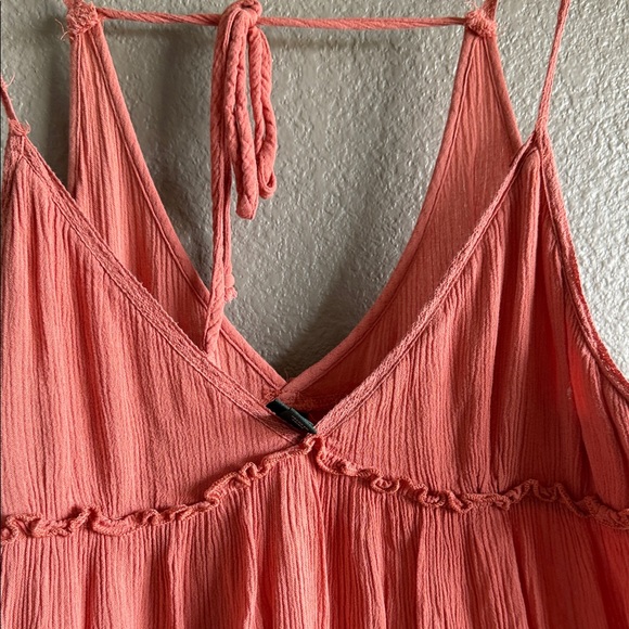wild fable Coral Pink Tiered Spaghetti-Strap Dress - Picture 4 of 8
